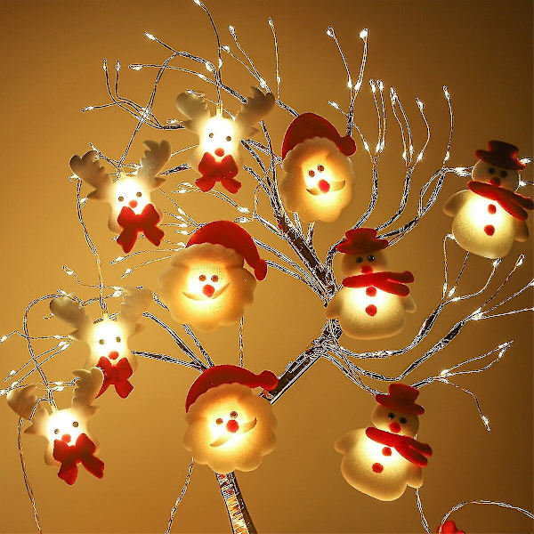 10led String Lights Christmas Snowman Fairy Light Utomhus Garland Gardin String Holiday Xmas Party Jul Nyår LampStyle 1