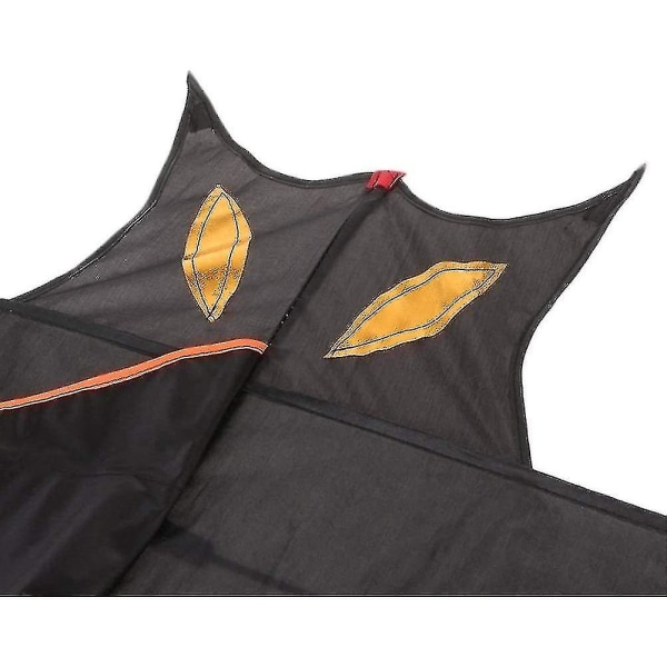 Bat Kite - Big Bat Vampire - Single Line Kite för barn från 3 år - 160 X 70cm - Inklusive draksnöre och lång draksvans