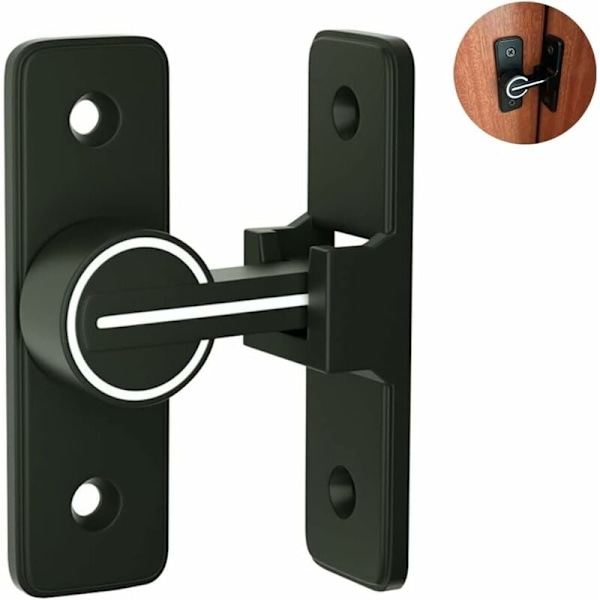 Bright sliding interior door latch, 90° hinged door hook latch, anti-theft hasp lock bolt, suitable for doors, windows (90 degrees)