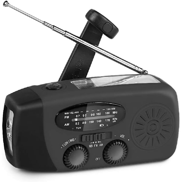 1 st med LED-ficklampa 2000mAh Power Bank Radio för smartphone Hem utomhuscamping