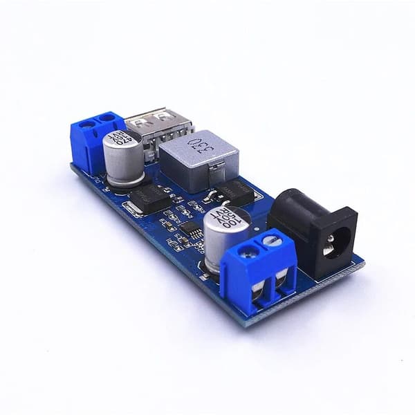 24V/12V til 5V 5A Power Buck Modul DC-DC Rocker Power Sæt med LED