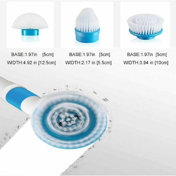 Spin Scrubber Starlight 3-pack ersättningsborsthuvuden för elektriska rengöringsborstar för badrum, kakel, golv, väggar, dusch, badkar och kök