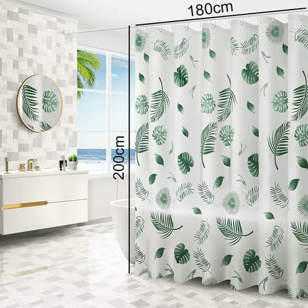 Duschdraperier, Triomphe Polyester Duschdraperi 180x200cm Mögelresistent Antibakteriellt Lätt att rengöra (A)