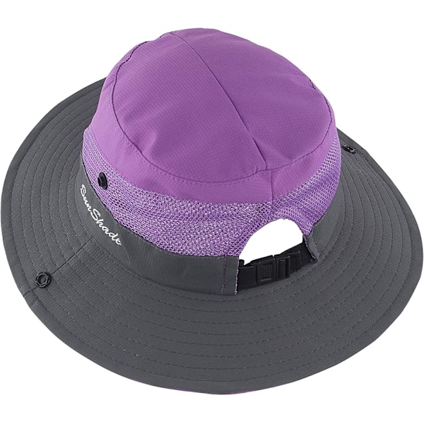 Sommarhatt med bred brätte för flickor, ponnysvanshål, UV-skydd, hinkhatt