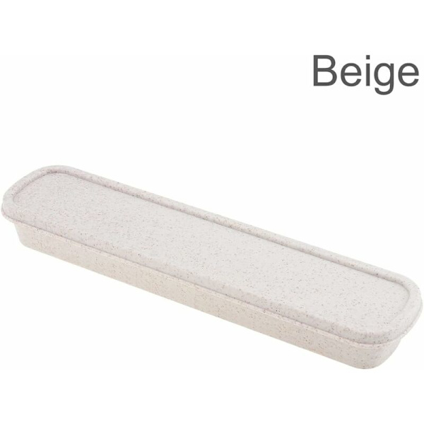 Bärbar besticklåda, bestickförvaringslåda för resor, bestickförvaringslåda, bestickförvaringslåda set (beige)
