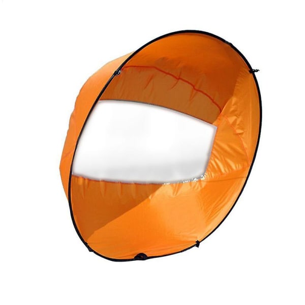 Hopfällbart kajak- och kanotsegel med transparent fönster, orange