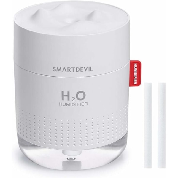 Mini luftfuktare för baby , utan batteri, bärbar luftfuktare för hemmet, USB Silent Bedroom Luftfuktare för kontor, automatisk avstängning (500 ml) - 2 filter