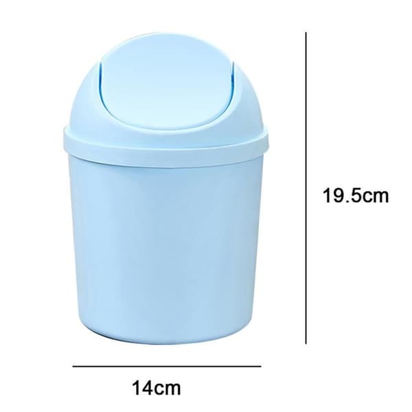 1 st plastpapperskorg för kontor, svänglock, mini kompakt design för små utrymmen.