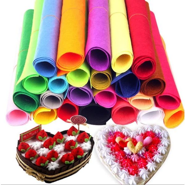 5 st stora filtbitar - 50*40cm DIY hantverk lapptäcke symaterial sorterade 5 färger stil 2