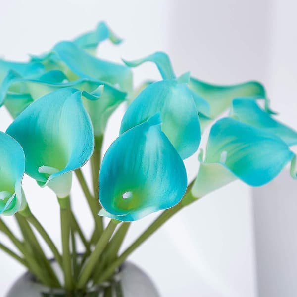 Calla Lily Brudbröllopsbukett Huvud Lataex Real Touch Blomsterbuketter (20, Bl
