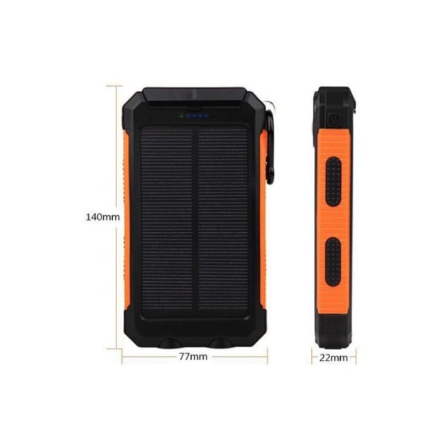 Solar Power Bank 20000mAh USB solladdare, inte snabbladdare för soltelefoner