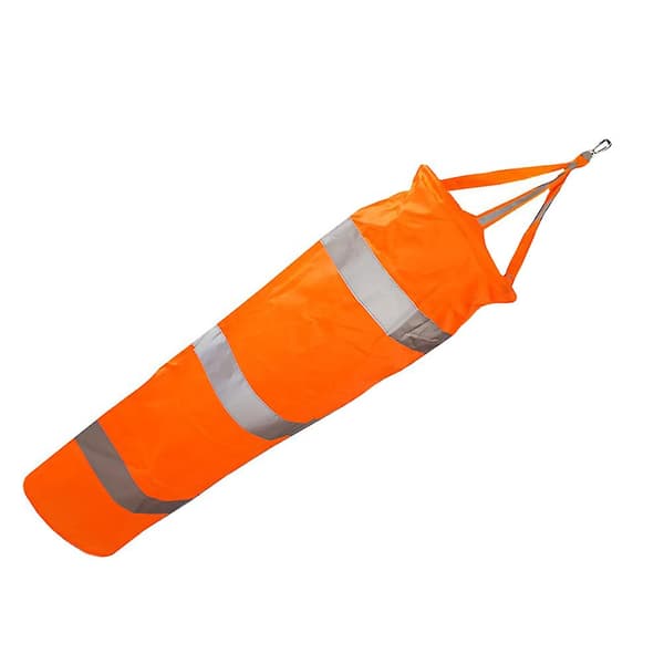 Vindstrumpa med reflekterande band, orange, utomhusflagga