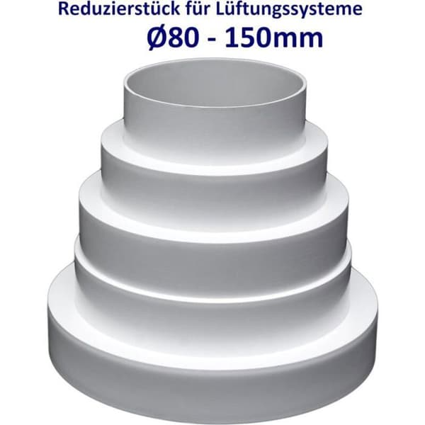 Universell rund reducerare för ventilationssystem med en diameter på 80-150 mm