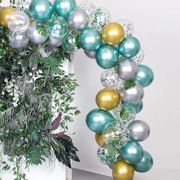 50-pack 12 tum Latex Metalliska Ballonger för Bröllop, Födelsedag, Babyshower, Julparty Dekorationer