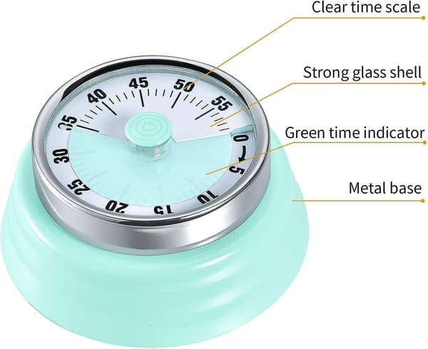 Kök Timer, Kök Nedräkningsmatlagningstimer Påminnelse, Inget Batteri Krävs Magnetisk Mekanisk Timer Tidsstyrningstimer