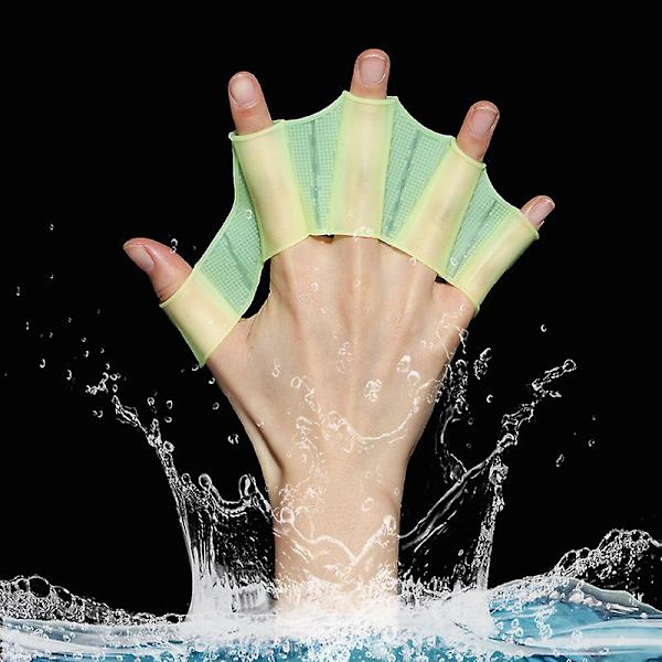 1 par simhandskar i silikon Finger Frog Web Simträning Liten
