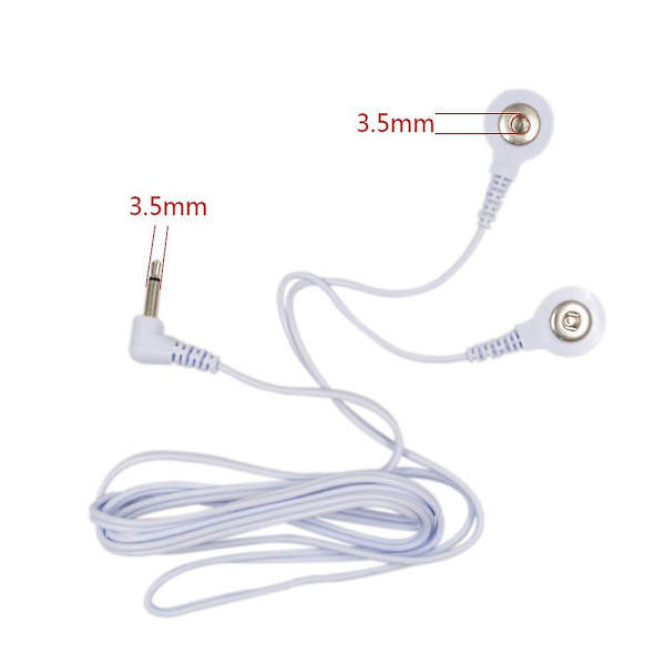 4 Count ledningar 3,5 mm plugg till 3,5 mm snäppelektrodkablar för enhetselektroder Blytrådar för