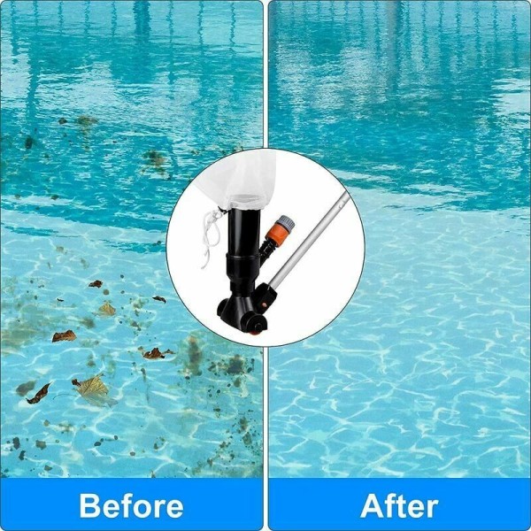 Bärbar pool dammsugare, undervattens dammsugare för badtunna med spa fontän svart