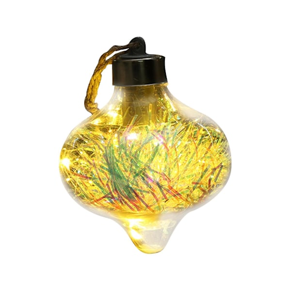 Julkula med LED-ljus, Transparent Julkula, Julgranshänge, Glödande