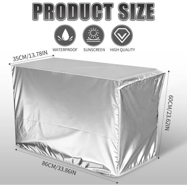 1 Skyddshölje, utomhusenhet, polyester, vattentätt, UV-skydd, 86x35x60cm, 1,5P luftkonditionering.