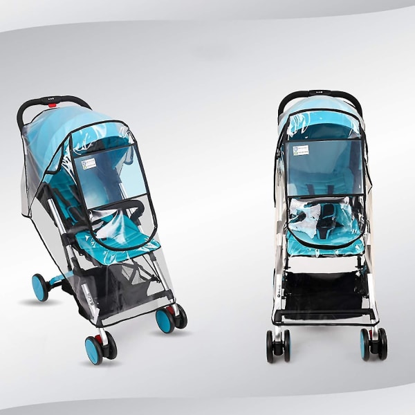 Cover för barnvagn, vindavvisande, andas , universal för barnvagn med dragkedja, visningsfönster, bra luftcirkulation