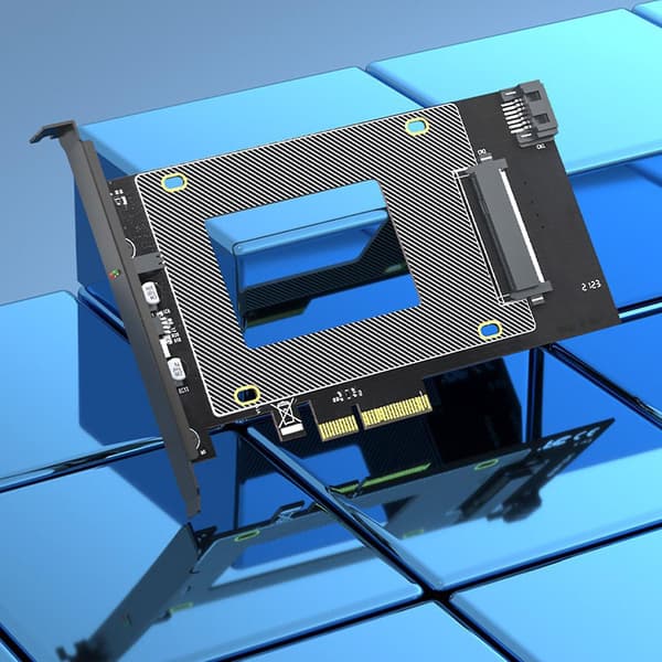 U.2 till PCIe Adapter, X4 X8 X16 PCIe U.2 Sata SSD Expansionskort PCIe U2 Riser
