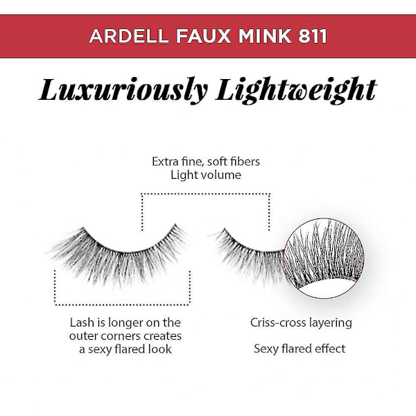 Falska fransar Faux Mink Demi Wispies Multipack, 2 pk x 4 par（4 par (förpackning om 1)，Faux Mink 811）