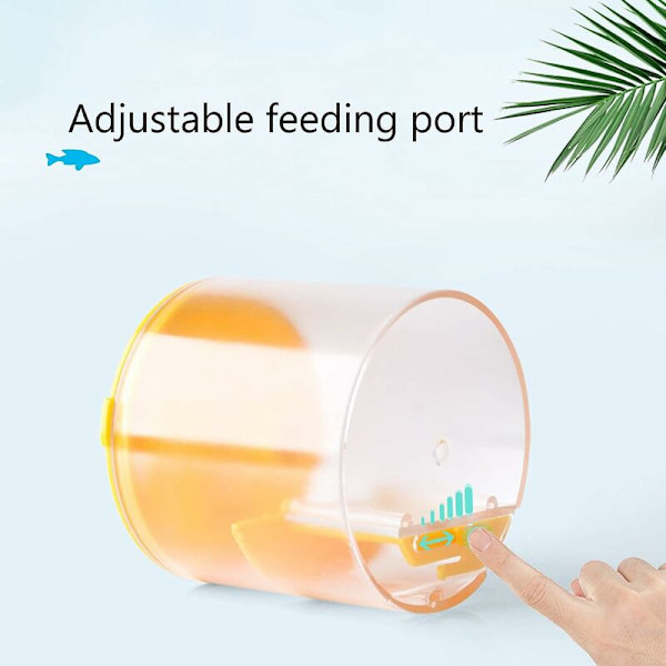 Automatisk Fiskefoder Aquarium Automatisk Fodertimer Fugtsikker Foder med Foderboks (Gul)