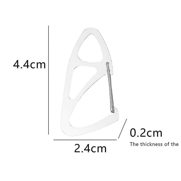2 st rostfritt stål -snäppkrok, mini snabbkrok för nyckelring camping-26 (silver)