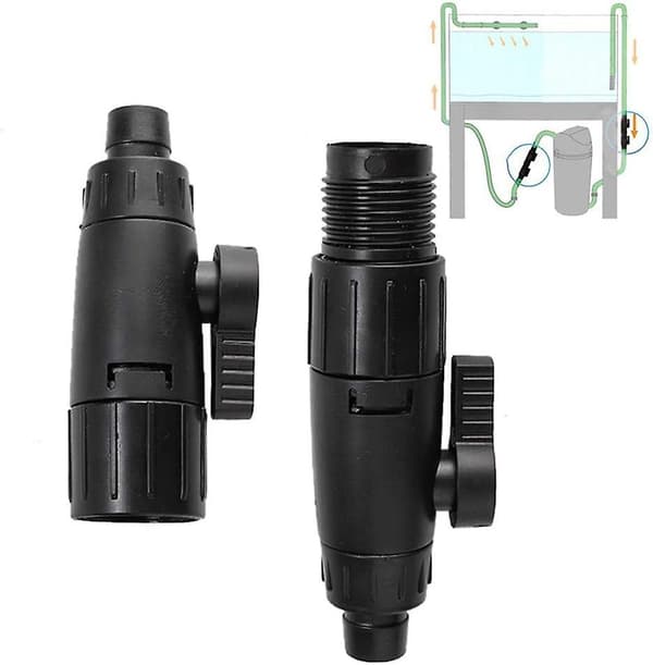 Akvariefisktanksslangar Snabbfrigöring Flödeskontrollventil Anslutning (12mm/0,5in)