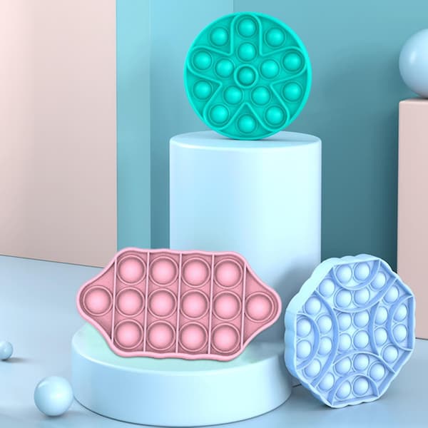 Push Pop Bubble Toy Geometrisk Härlig Silikon Squeeze Sensorisk Bubble Toy För Barn-4