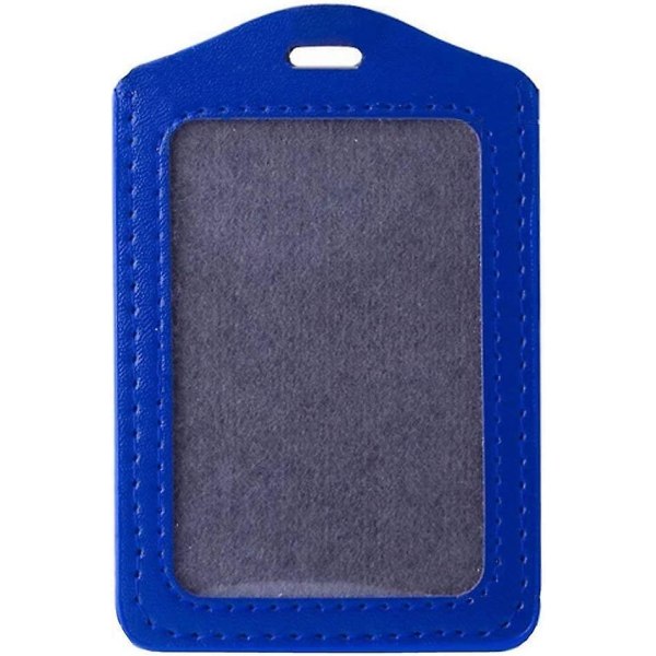 1 Visitkort Hängande PU-korthållare Lädermärke Hållare ID-korthållare Vertikal (blå)