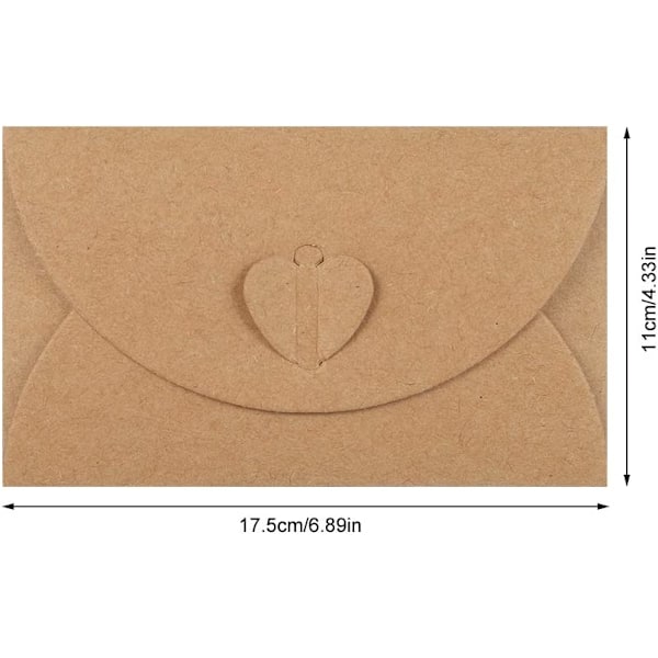 50 vellum kuvert, förpackning med 17,5 x 11 cm kuvert