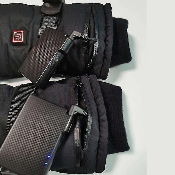 Vinter USB Elektriska Motorcykelhandskar Med Uppladdningsbart Batteri Män Kvinnor S-3xl（L）
