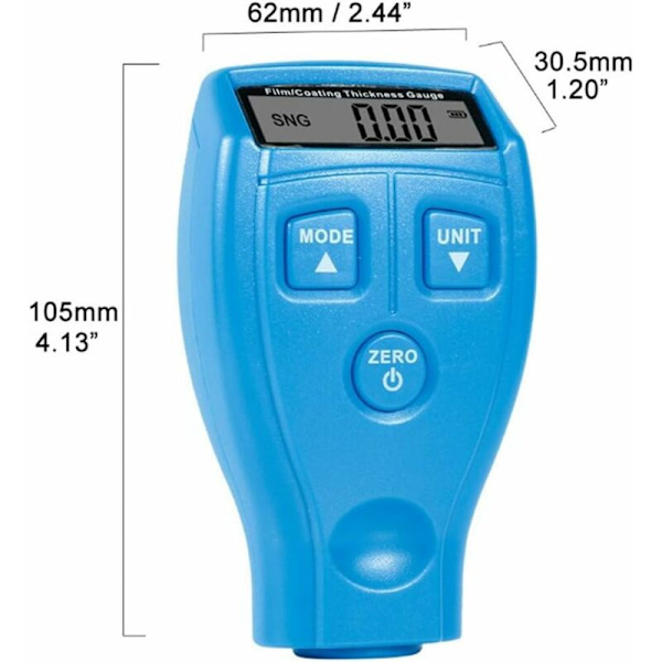 Korkea tarkkuus LCD digitaalinen auton maalieroitusmittauslaite valmistukseen