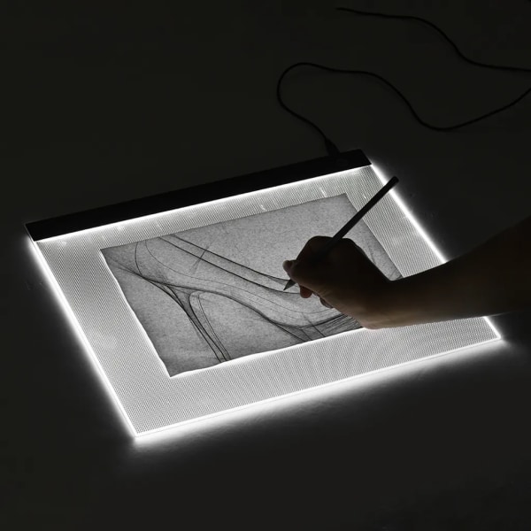 A3 stor ljuslåda LED Artcraft Tracing Light Pad Steglös avbländande ögonskyddsdyna för tatuering Diamond painting Ritning Skissande Animation