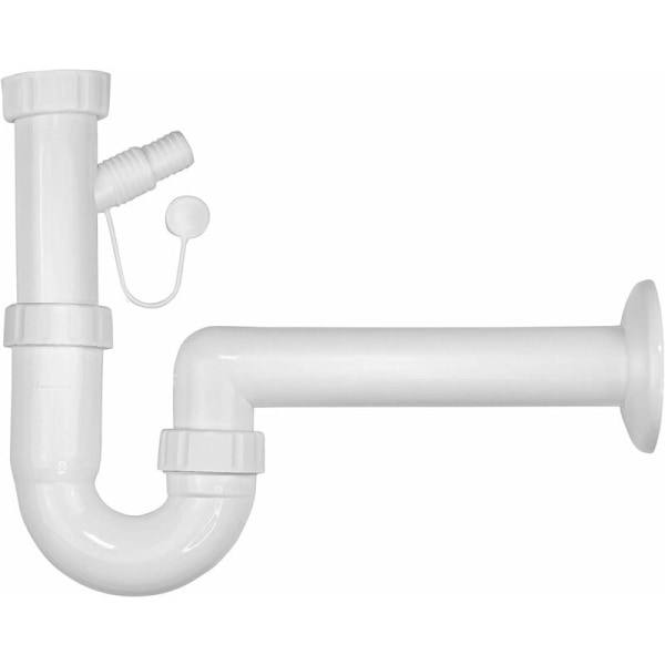 Siphon för diskho 6/4\" - ?? 40 - diskbänkavlopp 1 1/2 - 40 mm - rörsifon med tvättmaskin/diskmaskinanslutning - köksavlopp