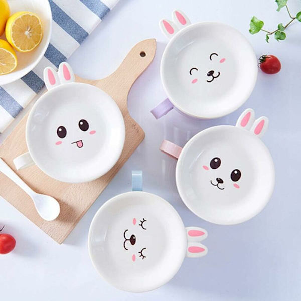 Rustfrit stål dobbeltlags skål med låg og ske Cartoon frokost isoleret frokostkasse (Pink)
