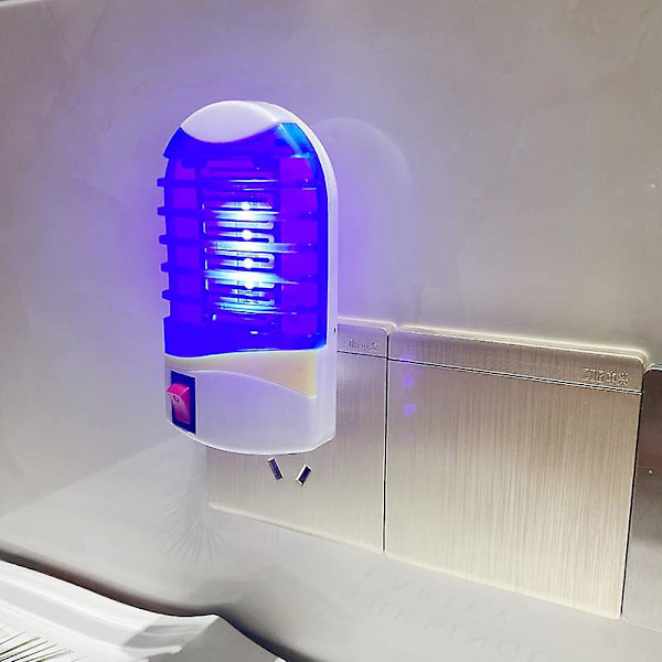 Bug Zapper inomhus, myggfångare med stickkontakt, elektrisk liten flugfälla för hus, mini insektsdödande lampa eliminerar flygande skadedjur för hemmet