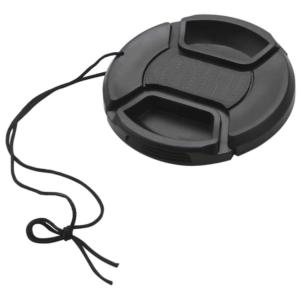 58 mm linsskydd med hål för linsskyddsrem för DSLR-kameror (58 mm) - 4-pack