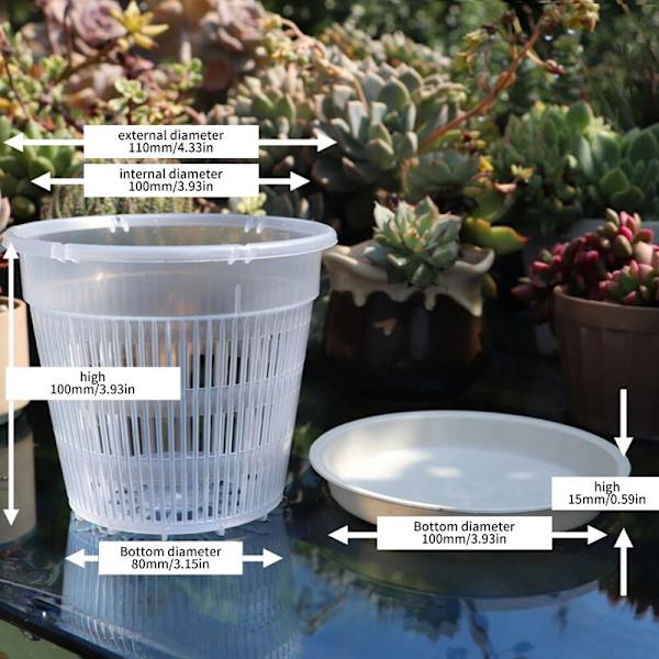 11cm/14cm Rotkontroll Transparent Blomkruka Phalaenopsis Orkidé Nötkreatur Växter med Stomatal Blomkruka Heminredning 1 Set (2st/set 11cm)