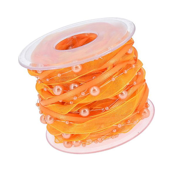 11 meter pärlkedja band imitation pärlor pärlband chiffong satin 3 trådar Styleorange