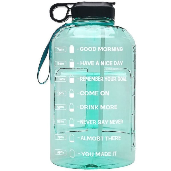 Gallon inspirerende vandflaske lækagesikker BPA sportsvandgrøn