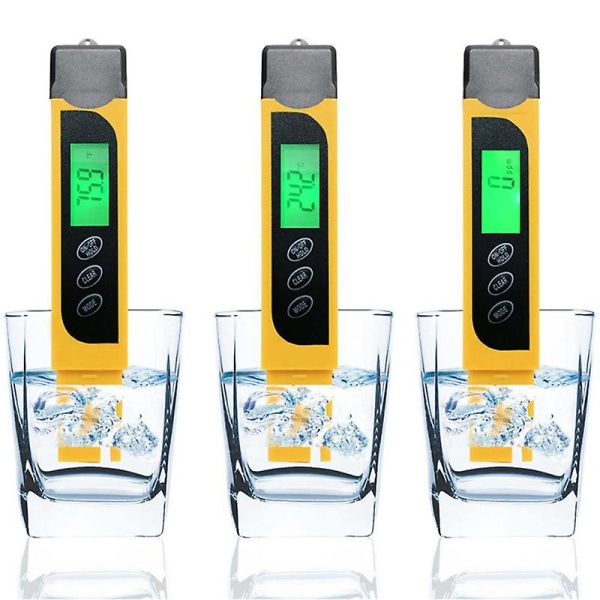 Digital Tds Tester Pen Bärbar Vattenkvalitet Tds Ec & Temperaturmätare Renhetsmätare Temp Ppm Testtermometer