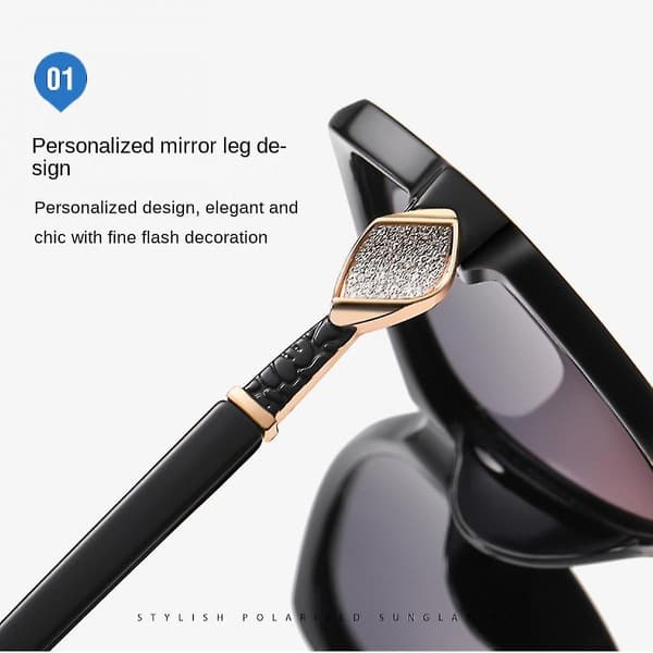 Wekity Solglasögon för kvinnor Mode Spegelglas Metallbåge