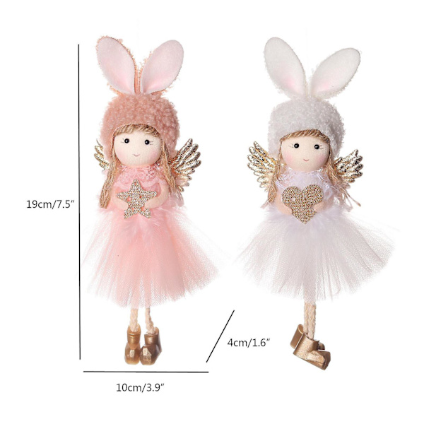 Long Ear Doll Pendant Rosa