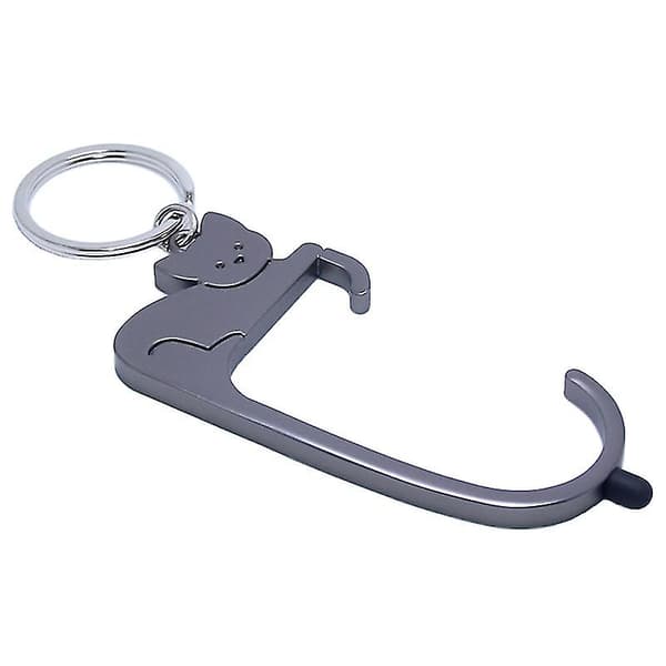 Nyckelring charm replika nyckelformad stylus (svart)