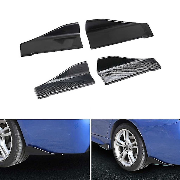 2 st/set Universal Bil Bakre Stötfångare Främre Bakre Spoiler Läpp Vinkel Splitter Diffuser Anti Repor Krock Modifierade Winglets Sidoskjolar Auto Dekor Tillbehör