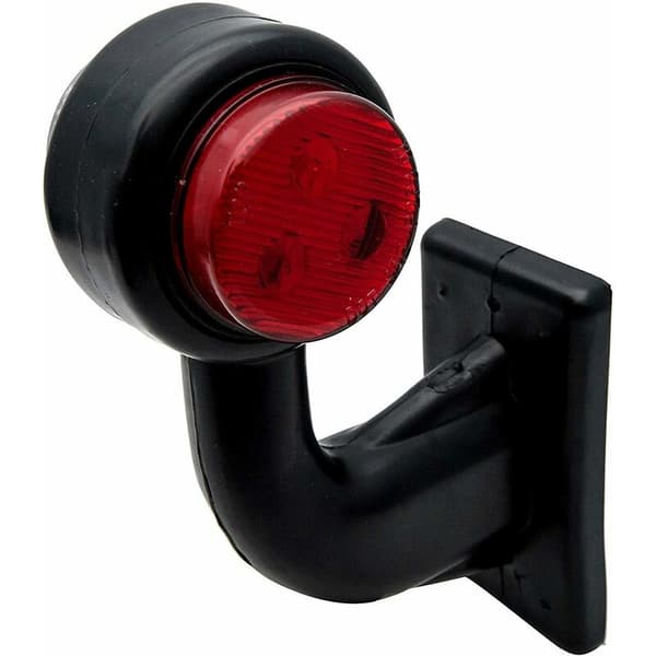 2-pak 6 LED sidemarkeringslys 12V 6 LED gummi sidemarkeringslys til trailer lastbil varevogn