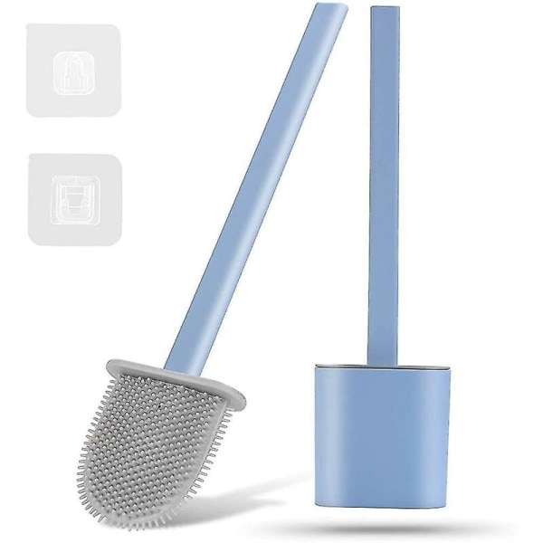 Silicone toilet brush toilet brush with wall bracket for hanging silicone toilet bowl